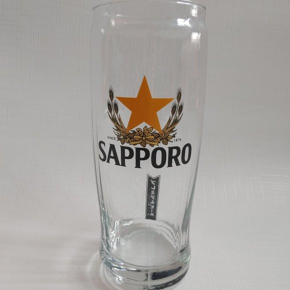SAPPORO Pint Glass Japanese Beer GOLD STAR Beer Can Glass - Picture 1 of 4